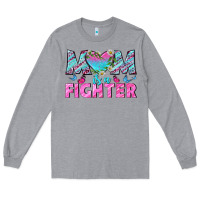 Heather Grey Western Mom Is A Fighter Long Sleeve Tee - BundleAndBundleShop