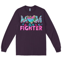 Plum Western Mom Is A Fighter Long Sleeve Tee - BundleAndBundleShop