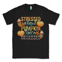 Black stressed blessed pumpkin spice obsessed Classic Tee - CowGirlArtShop