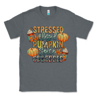 Charcoal Heather stressed blessed pumpkin spice obsessed Classic Tee - CowGirlArtShop