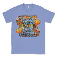 Colony Blue stressed blessed pumpkin spice obsessed Classic Tee - CowGirlArtShop
