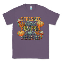Lavender stressed blessed pumpkin spice obsessed Classic Tee - CowGirlArtShop