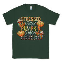 Sports Green stressed blessed pumpkin spice obsessed Classic Tee - CowGirlArtShop