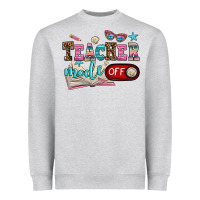 Heather Grey teacher mode off Heavyweight Sweatshirt - AdoDesignShop