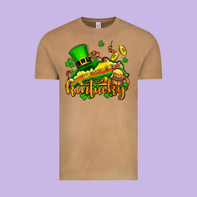 St. Patrick's Kentucky Map Vintage Tee Designed By Oliviacreatesart