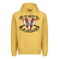 Antique Gold all you need is love baseball Premium Hoodie - CowhideDigitalArt