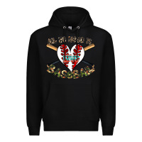 Black all you need is love baseball Premium Hoodie - CowhideDigitalArt