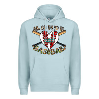 Blue Mist all you need is love baseball Premium Hoodie - CowhideDigitalArt