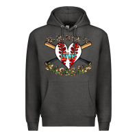 Charcoal Heather all you need is love baseball Premium Hoodie - CowhideDigitalArt