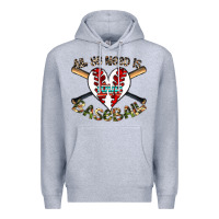 Heather Grey all you need is love baseball Premium Hoodie - CowhideDigitalArt
