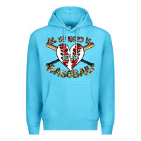 Ocean Blue all you need is love baseball Premium Hoodie - CowhideDigitalArt
