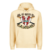 Pina Colada all you need is love baseball Premium Hoodie - CowhideDigitalArt