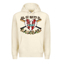 Sandshell all you need is love baseball Premium Hoodie - CowhideDigitalArt