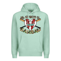 Seafoam all you need is love baseball Premium Hoodie - CowhideDigitalArt