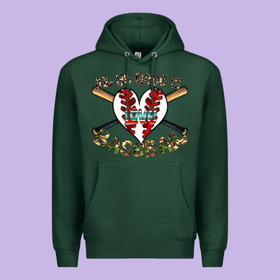 All You Need Is Love Baseball Premium Hoodie Designed By Cowhidedigitalart