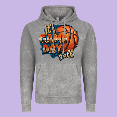 It's Game Day Y'all Basketball Vintage Hoodie Designed By Fadigitalartstudio