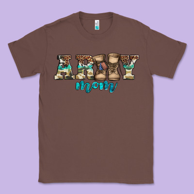 Western Camo Pattern Army Mom Classic Tee Designed By Jasminsmagicworld