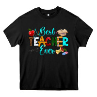 Black best teacher ever Heavy Core Tee - RanaPortraitStore