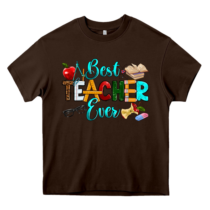 Best Teacher Ever Heavy Core Tee by RanaPortraitStore | Teevron