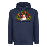 Navy merry christmas y'all santa rainbow Heavyweight Hoodie - AdoDesignShop