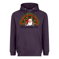 Plum merry christmas y'all santa rainbow Heavyweight Hoodie - AdoDesignShop