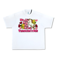 White My first Valentine's Day Unicorn Urban Heavy Tee - FaDigitalArtStudio