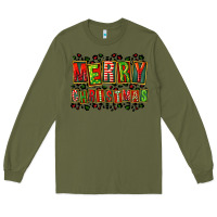 Army Green merry christmas Long Sleeve Tee - FaDigitalArtStudio