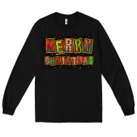Black merry christmas Long Sleeve Tee - FaDigitalArtStudio