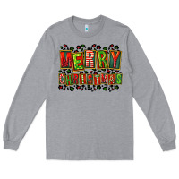 Heather Grey merry christmas Long Sleeve Tee - FaDigitalArtStudio