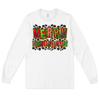 White merry christmas Long Sleeve Tee - FaDigitalArtStudio