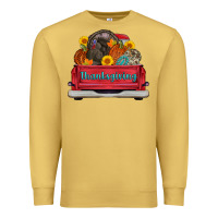 Antique Gold thanksgiving truck turkey pumpkin Premium Sweatshirt - AdoDesignShop