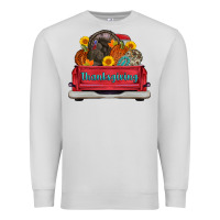 Dove Grey thanksgiving truck turkey pumpkin Premium Sweatshirt - AdoDesignShop