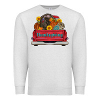 Oatmeal Heather thanksgiving truck turkey pumpkin Premium Sweatshirt - AdoDesignShop