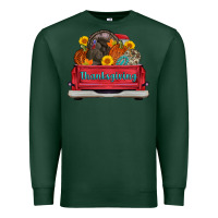Sports Green thanksgiving truck turkey pumpkin Premium Sweatshirt - AdoDesignShop