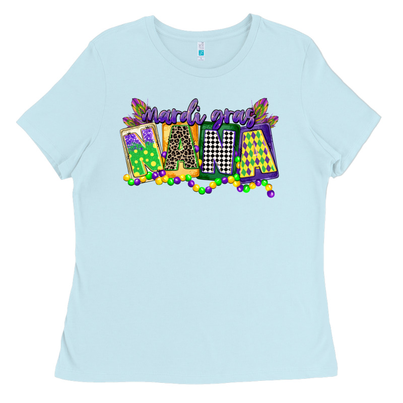 Mardi Gras Nana Ladies Tee by CowGirlArtShop | Teevron