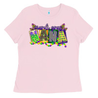 Bubblegum Pink mardi gras nana Ladies Tee - CowGirlArtShop
