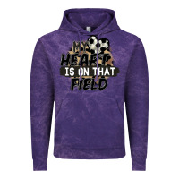Cloud Purple my heart is on that field soccer Vintage Hoodie - FaDigitalArtStudio