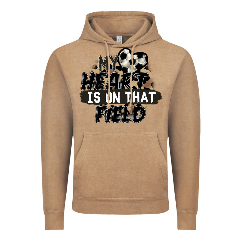 My Heart Is On That Field Soccer Vintage Hoodie by FaDigitalArtStudio | Teevron
