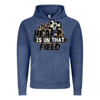 Vintage Denim my heart is on that field soccer Vintage Hoodie - FaDigitalArtStudio