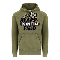 Vintage Olive my heart is on that field soccer Vintage Hoodie - FaDigitalArtStudio