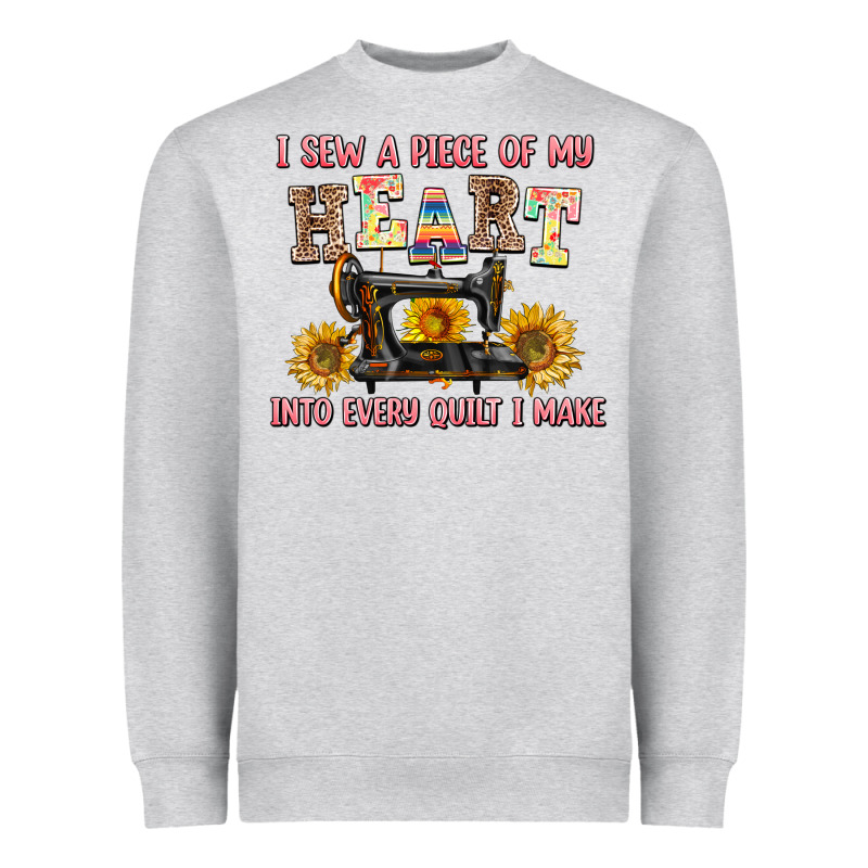 I Sew A Piece Of My Heart Into Every Quilt I Make Heavyweight Sweatshirt by AdoDesignShop | Teevron