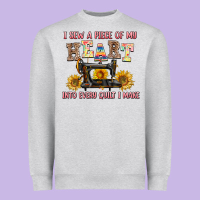 I Sew A Piece Of My Heart Into Every Quilt I Make Heavyweight Sweatshirt Designed By Adodesignshop