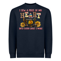 Navy i sew a piece of my heart into every quilt i make Heavyweight Sweatshirt - AdoDesignShop