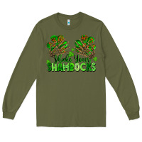 Army Green Shake Your Shamrocks Long Sleeve Tee - FaDigitalArtStudio