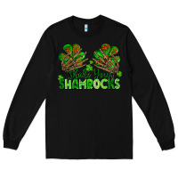 Black Shake Your Shamrocks Long Sleeve Tee - FaDigitalArtStudio