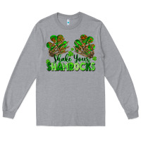 Heather Grey Shake Your Shamrocks Long Sleeve Tee - FaDigitalArtStudio