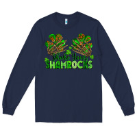 Navy Shake Your Shamrocks Long Sleeve Tee - FaDigitalArtStudio