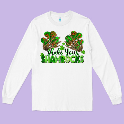 Shake Your Shamrocks Long Sleeve Tee Designed By Fadigitalartstudio