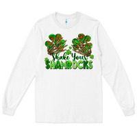 White Shake Your Shamrocks Long Sleeve Tee - FaDigitalArtStudio