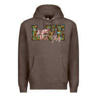 Coffee love pig Premium Hoodie - SublimationCraftShop